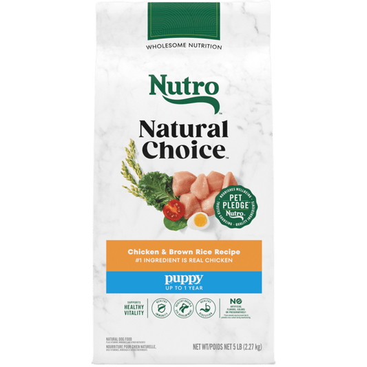 Nutro Natural Choice Dry Dog Food Puppy Chicken & Brown Rice Recipe 5lb bag