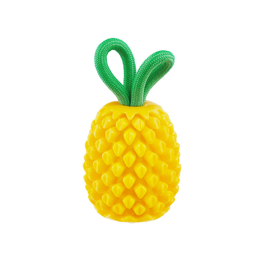 Outward Hound Dental Pineapple Dental Chew Toy and Interactive Treat Stuffer, Yellow