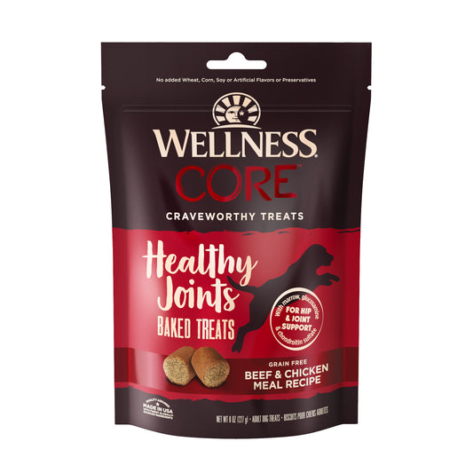 Wellness CORE Healthy Joints Crunchy Dog Treats Grain Free 8oz Bag
