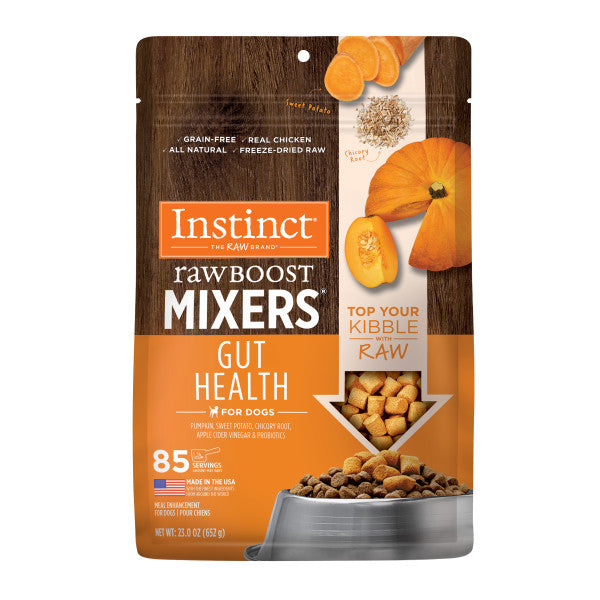 Instinct Freeze-Dried Raw Boost Mixers Grain-Free Gut Health Recipe Dog Food Topper 23oz Bag
