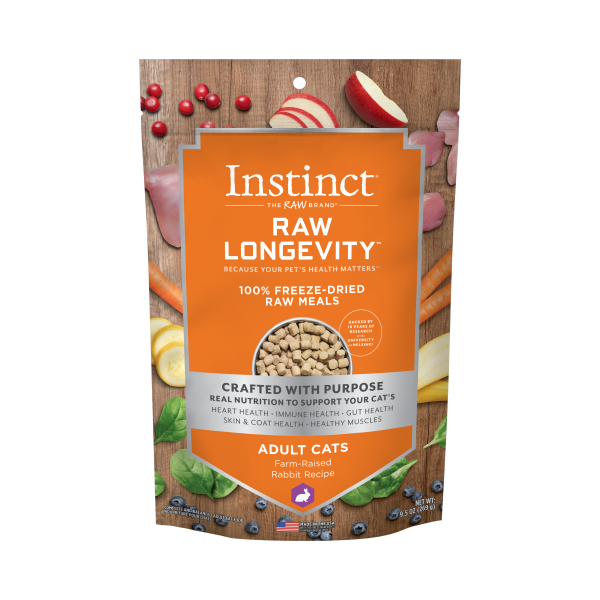 Instinct® Raw Longevity™ 100% Freeze-Dried Raw Meals Farm-Raised Rabbit Recipe for Cats 9.5oz Bag