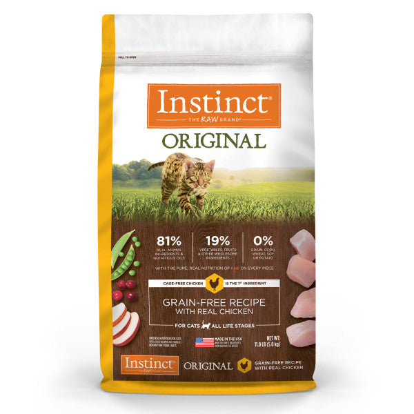 Instinct Original Grain-Free Recipe with Real Chicken Dry Cat Food 11lb Bag