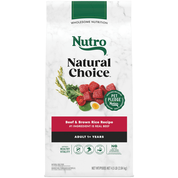 Nutro Natural Choice Dry Dog Food Adult Beef & Brown Rice Recipe 4.5lb bag