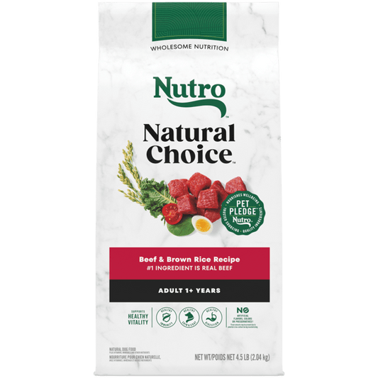 Nutro Natural Choice Dry Dog Food Adult Beef & Brown Rice Recipe 4.5lb bag