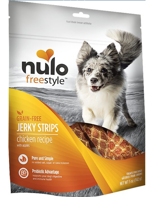 Nulo Freestyle Grain-Free Jerky Strips Chicken w/ Apples 5 oz