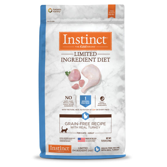 Instinct Limited Ingredient Diet Grain-Free Recipe with Real Turkey Dry Cat Food 11lb Bag