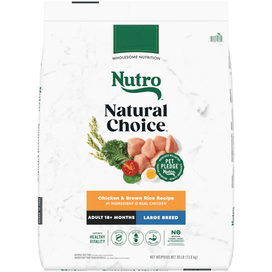 Nutro Natural Choice Dry Dog Food Large Breed Adult Chicken & Brown Rice Recipe 30lb bag