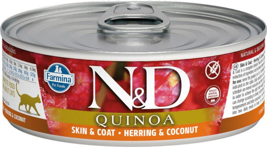 Farmina – Skin & Coat Herring, Coconut & Quinoa – 2.8oz Canned Cat Food