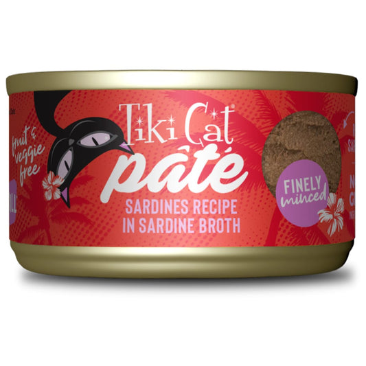 Tiki Cat Grill Pâté Wet Cat Food Sardines 2.8oz Can