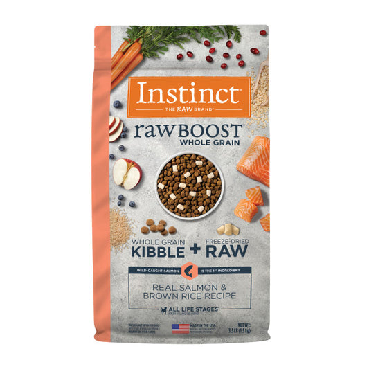 Instinct Raw Boost Whole Grain Real Salmon & Brown Rice Recipe Dry Dog Food 3.5lb Bag