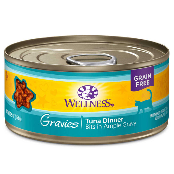 Wellness Complete Health Gravies Grain Free Canned Cat Food Tuna Dinner 5.5ozs
