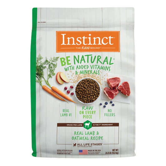 Instinct Be Natural Real Lamb & Oatmeal Recipe Dry Dog Food 24lb Bag