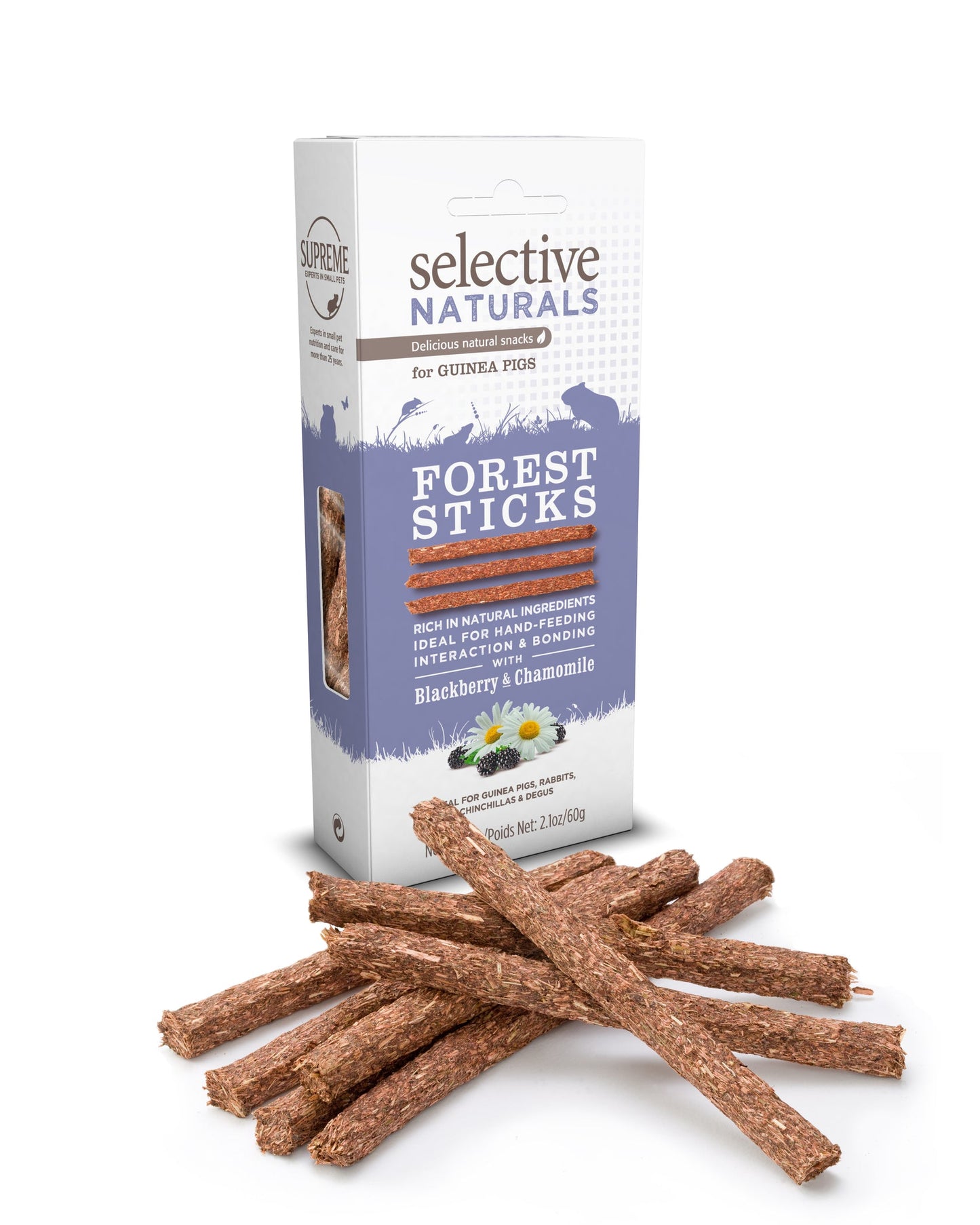 Science Selective Forest Sticks with Blackberry & Chamomile for Guinea Pigs 4ea 2.1 oz
