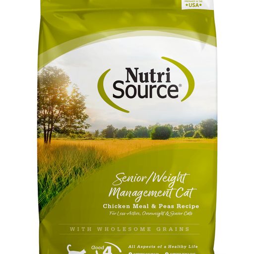 NutriSource Senior Weight Management Dry Cat Food  4lb