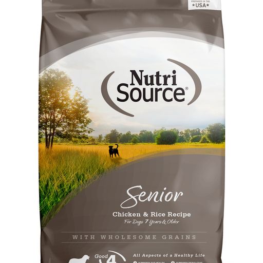 NutriSource Senior Chicken and Rice Dry Dog Food 12 lb