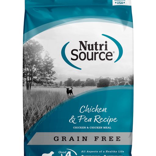 NutriSource Grain-Free Chicken & Pea Formula Dry Dog Food  12 lb