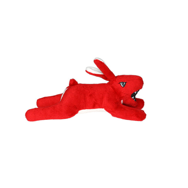 Tuffy's Mighty Jr Angry Animals Dog Toy Rabbit Red 8in