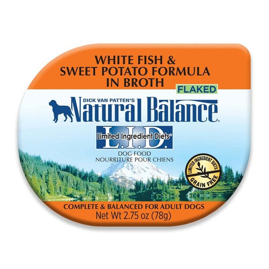 Natural Balance Pet Foods L.I.D White Fish & Sweet Potato in Broth Dog Food 2.75 oz