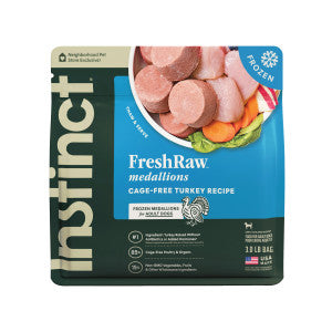 Instinct Frozen Raw Dog Food Signature Real Turkey Recipe Medallions 3lb