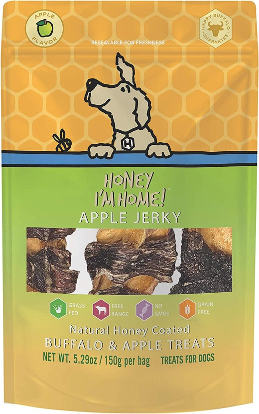 Honey I'm Home Dog Buffalo Apple Jerky 5.29oz