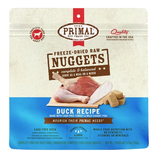 Primal Dog Freeze Dried Duck Nuggets 5.5oz