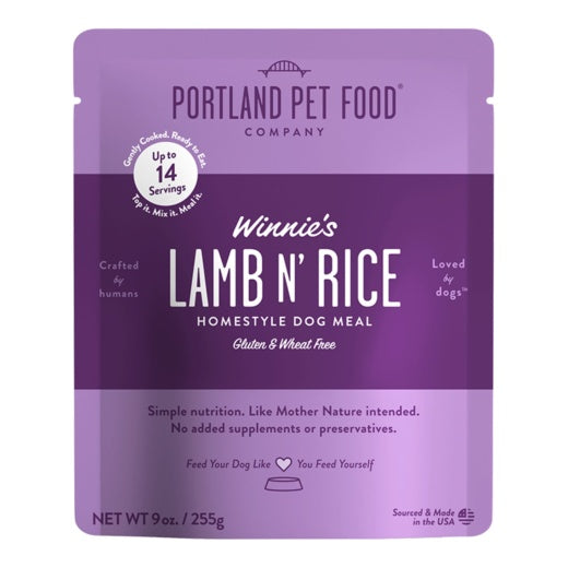 Portland Dog Winnie's Lamb N' Rice Homestyle Meal 9Oz