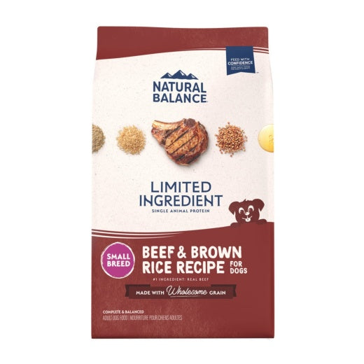 Natural Balance Pet Foods Limited Ingredient Small Breed Dry Dog Food Beef & Brown Rice 4Lb