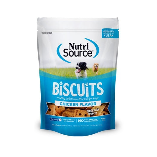 Nutrisource Dog Grain Free Crunchy Crunchers Biscuits Chicken 14oz
