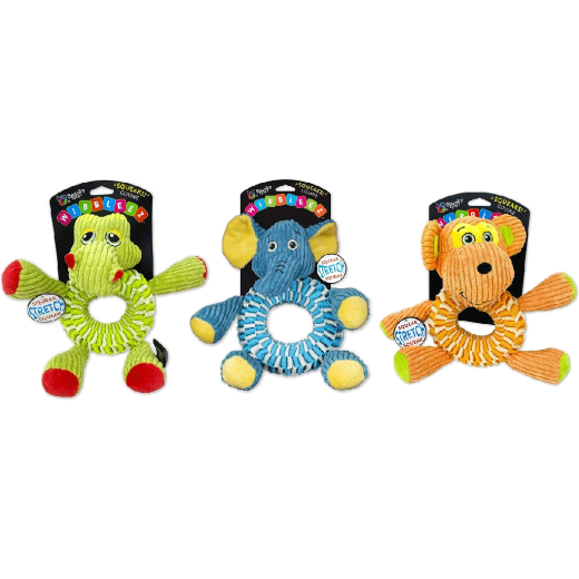 Spunky Pup Wibbleez Round Interactive Dog Toy, assorted