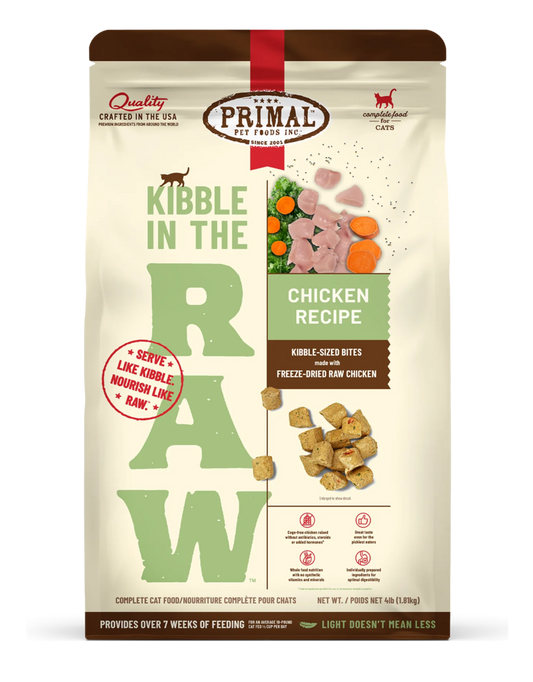 Primal Kibble In The Raw | Feline Chicken 4 lb