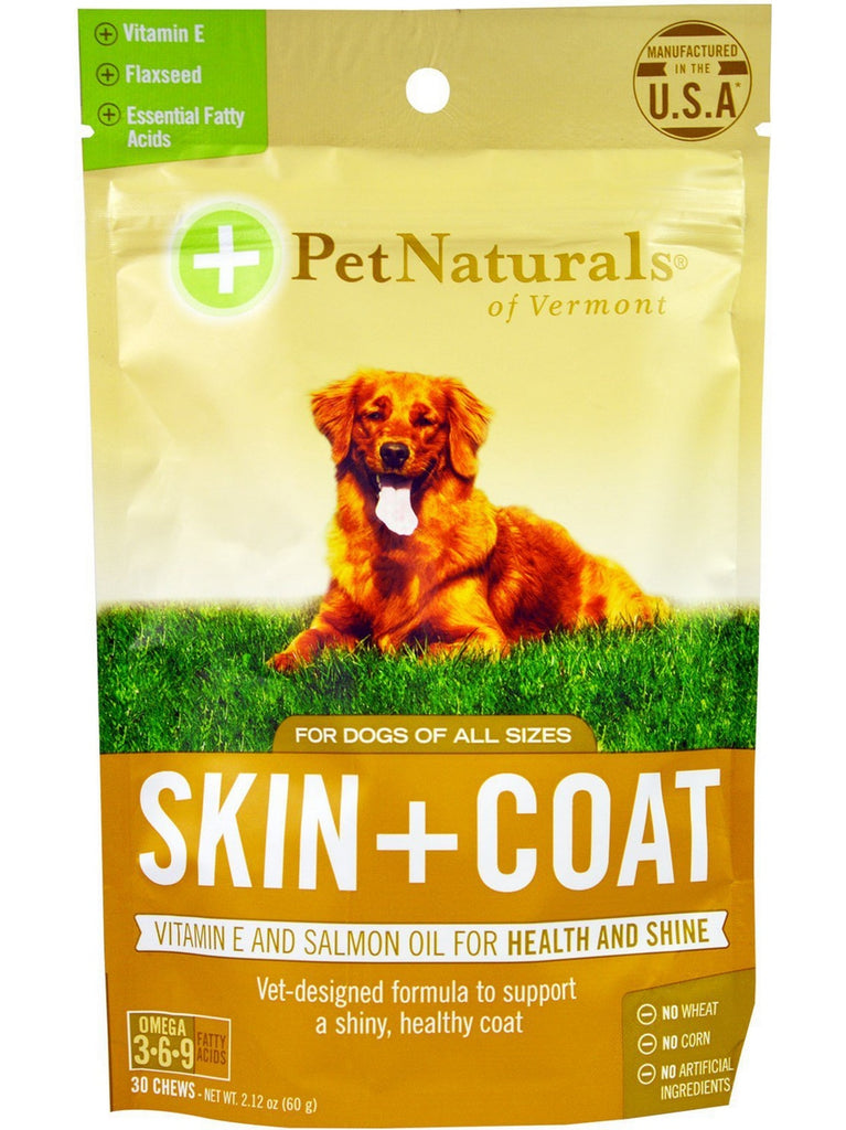 Pet Naturals of Vermont, Skin + Coat for Dogs, 30ct