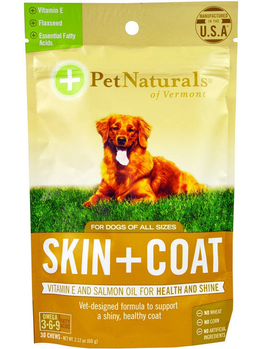 Pet Naturals of Vermont, Skin + Coat for Dogs, 30ct