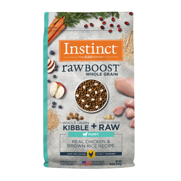 Instinct Raw Boost Puppy Whole Grain Real Chicken & Brown Rice Recipe Dry Dog Food 20lb Bag