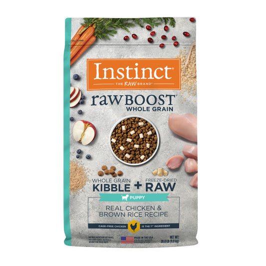 Instinct Raw Boost Puppy Whole Grain Real Chicken & Brown Rice Recipe Dry Dog Food 20lb Bag