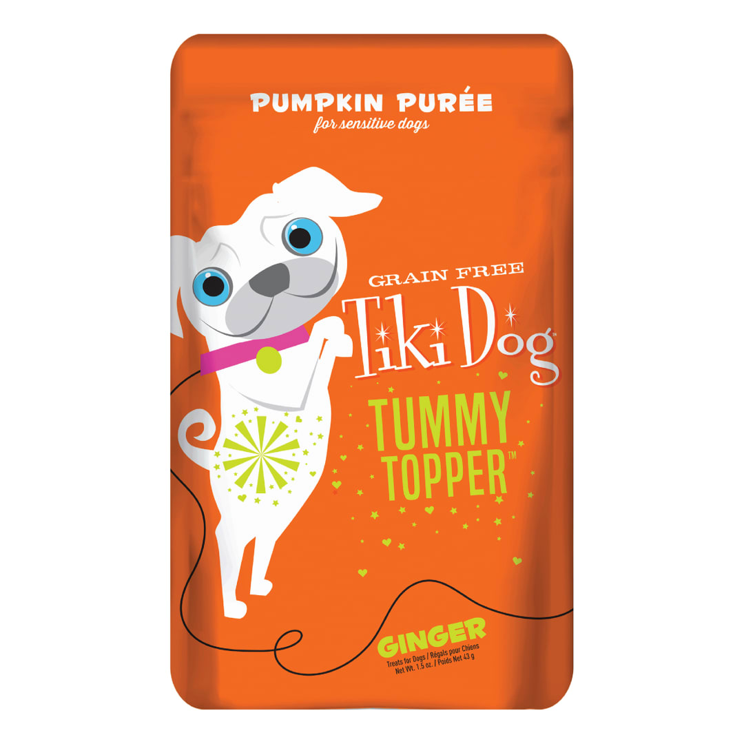 Tiki Dog Tummy Topper Pumpkin Puree Dog Food Pouch, 1.5oz