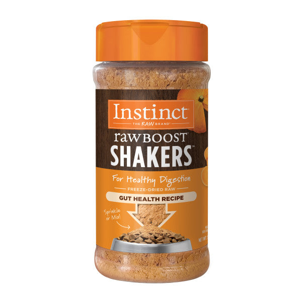 Instinct Freeze-Dried Raw Boost Shakers Grain-Free Gut Health Recipe Dog Food Topper 5.5oz Bottle