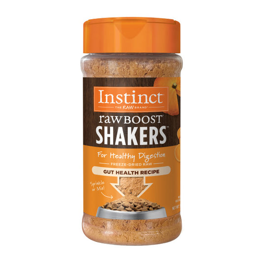 Instinct Freeze-Dried Raw Boost Shakers Grain-Free Gut Health Recipe Dog Food Topper 5.5oz Bottle