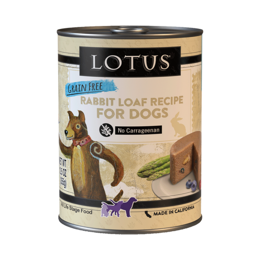Lotus Loaf Rabbit Recipe Wet Dog Food 12.5oz