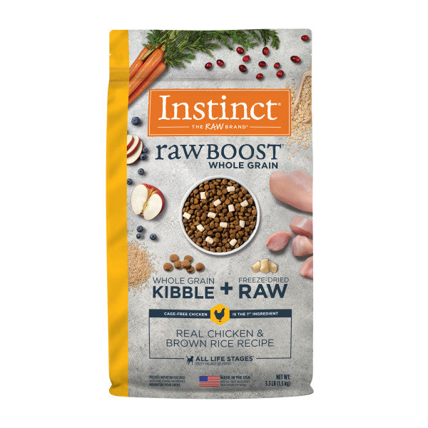 Instinct Raw Boost Whole Grain Real Chicken & Brown Rice Recipe Dry Dog Food 3.5lb Bag
