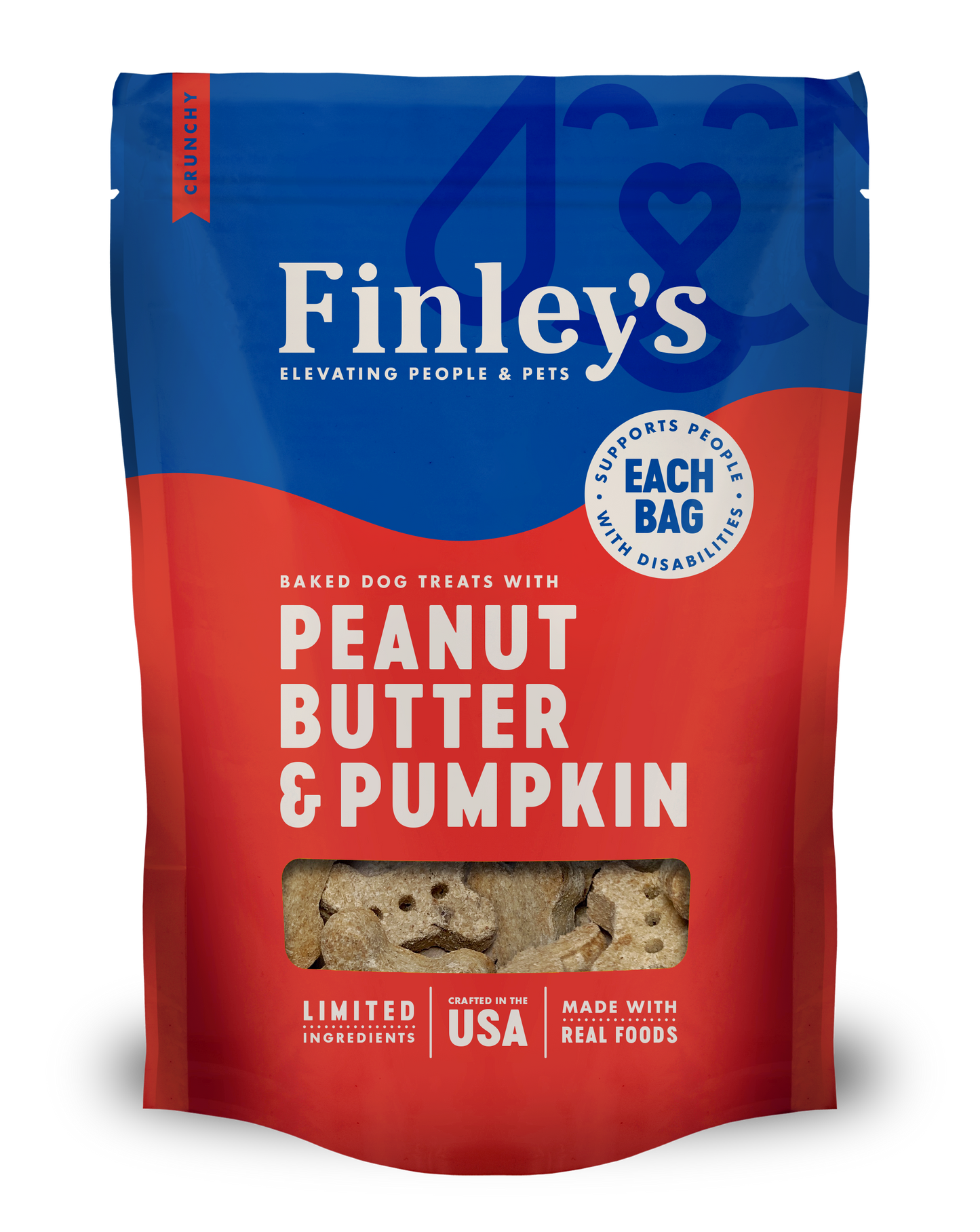Finley's Barkery Crunchy Dog Biscuits Peanut Butter & Pumpkin 6 oz
