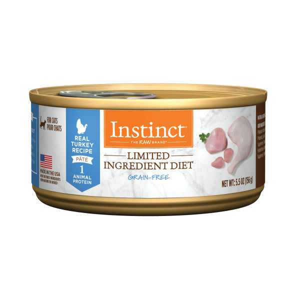 Instinct Limited Ingredient Diet Grain-Free Pate Real Turkey Recipe Canned Cat Food 5.5oz Can