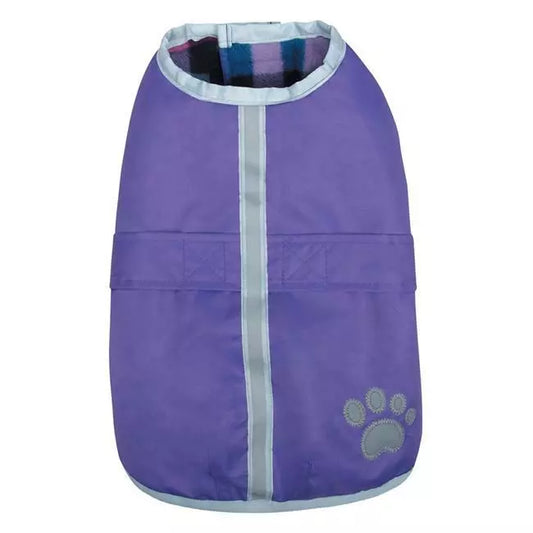 Pet Edge Zack and Zoey Noreaster Dog Blanket Coat Purple Small