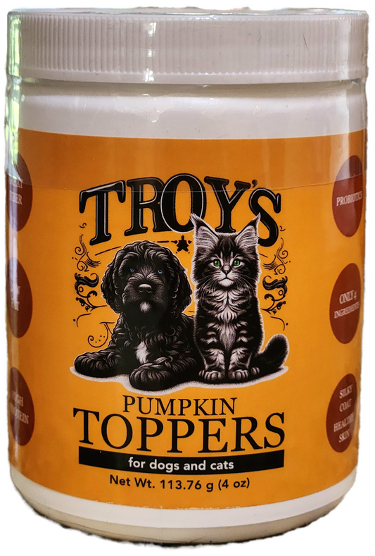 Troy's Pet Food Pumpkin Topper for Cats and Dogs 4oz