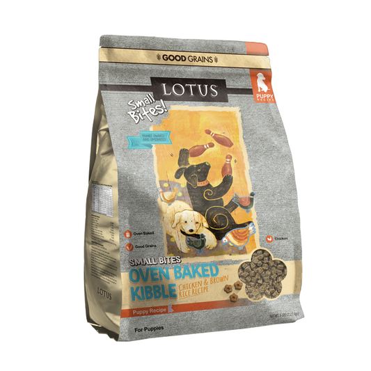 Lotus Small Bites Chicken Puppy Recipe Dry Dog Food 5lb