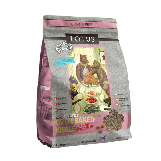 Lotus Small Bites Turkey Recipe Dry Dog Food 4lb