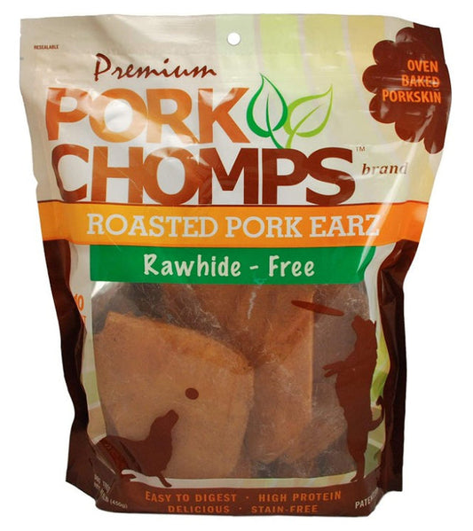 Pork Chomps Roasted Pork Skin Pig Earz 1lb