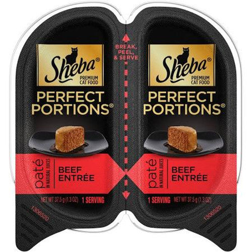 Sheba Perfect Portions Pate Wet Cat Food Beef 2.6oz