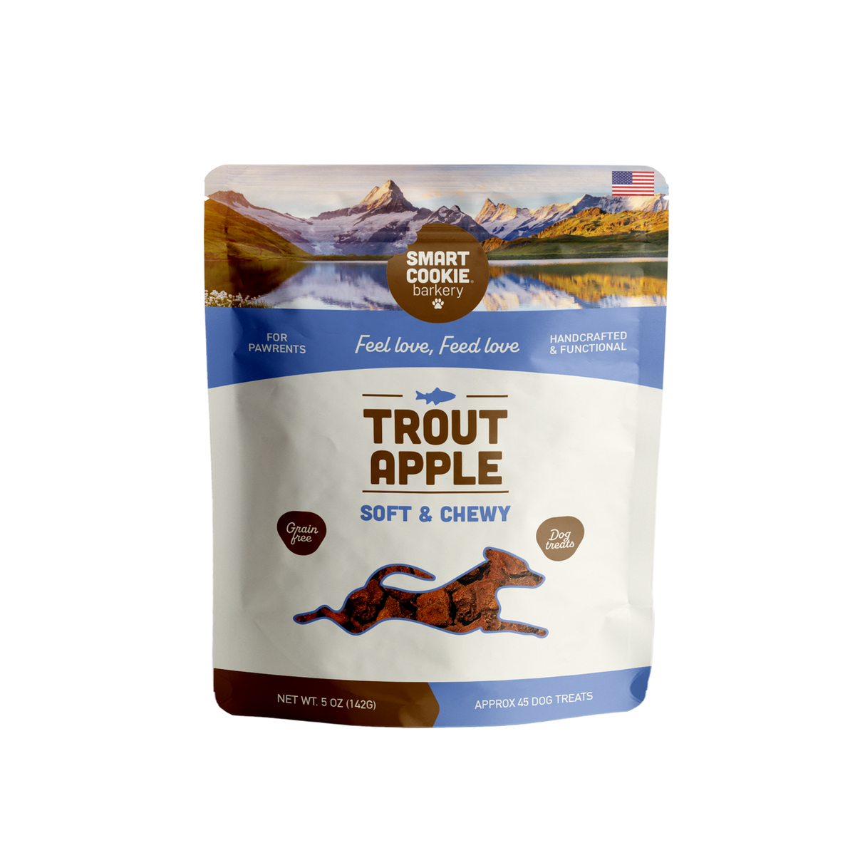 Smart Cookie Barkery Regional Bites Rocky Mountain Trout & Apple Treats For Dogs, 5oz