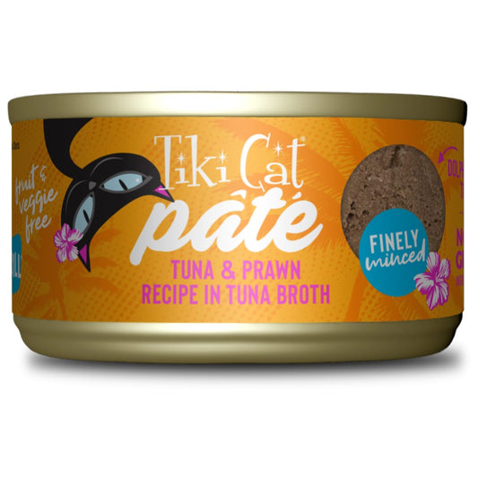 Tiki Cat Grill Pâté Wet Cat Food Tuna & Prawn 2.8oz Can