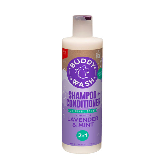 Cloud Star Buddy Grooming Wash 2 in 1 Dog Shampoo, Lavender & Mint, 16 oz. Bottle